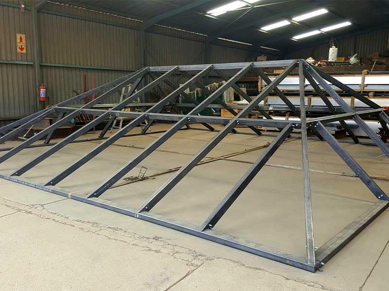 Customised steel skylight fabricated for a house in the Democratic Republic of the Congo