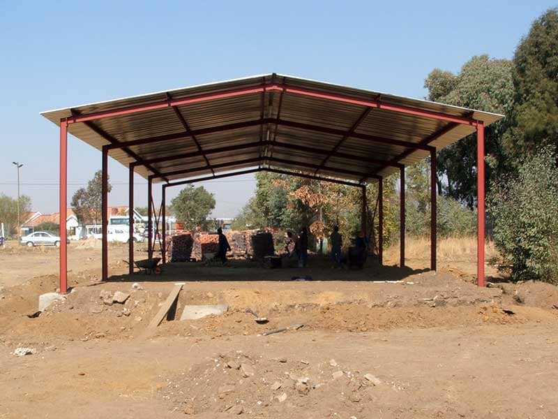 Standard 9 by 20 metre steel portal frame structure