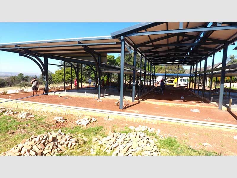 Completed customised steel-frame house elevation